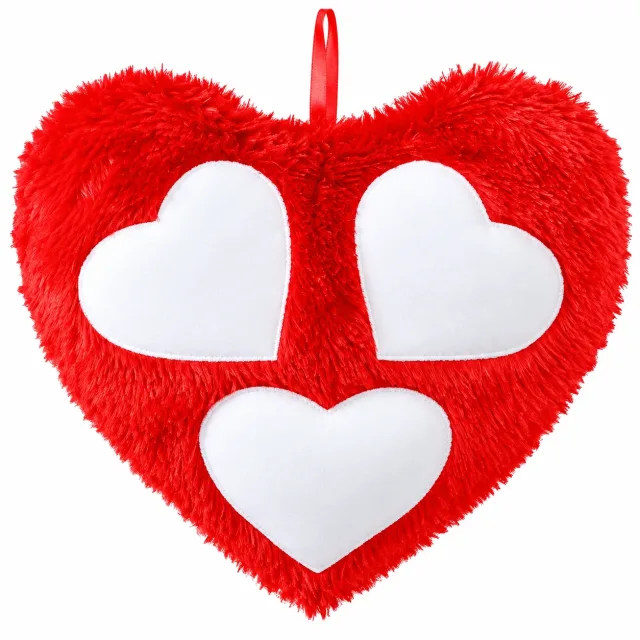 Large Heart Shape Pillow with 3 Heart Shaped Photos